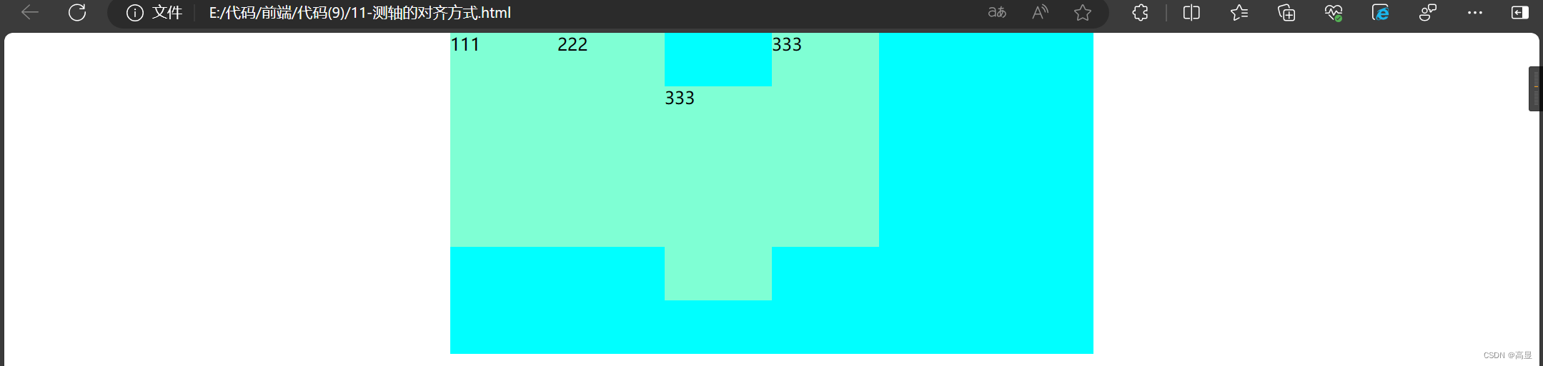 Cross axis alignment