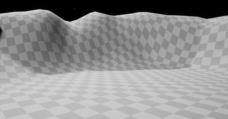 Low-poly terrain with default smooth normals