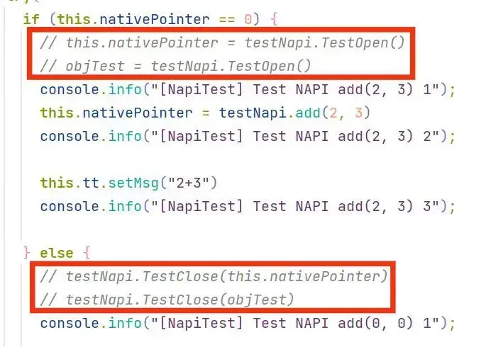 Uncomment code in index.ets
