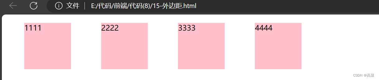 Margin example