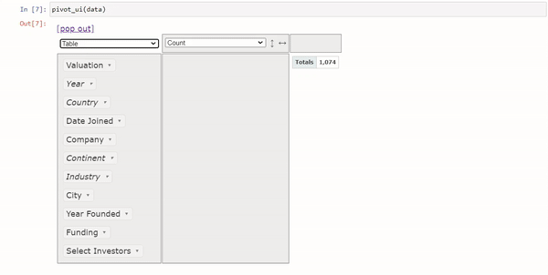 PivotTableJS demo